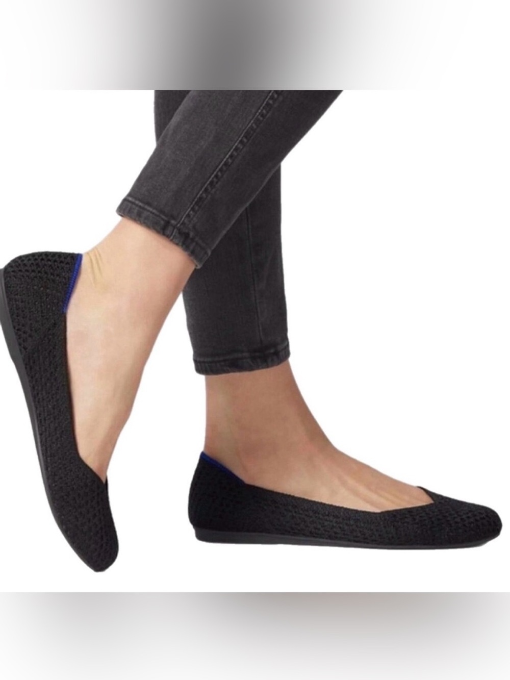 ROTHYS The Flat Round Toe Black Size 7.5 New In Box